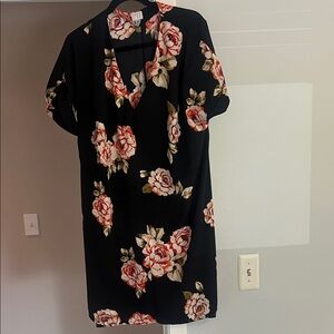 a new day Black Floral Mini Dress